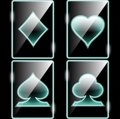 Neon casino cards