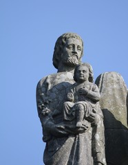 Fototapeta na wymiar posągi świętego wieży Kerroc'h, Paimpol, Bretania