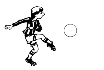 vector soccer player on white background