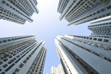 Hong Kong apartment blocks