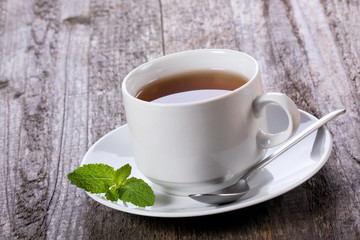cup of tea with mint