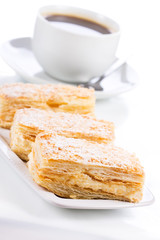 pastry with cup of coffee