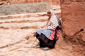 Elderly people in Abyaneh, Iran