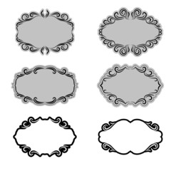Set of ornate vector frames