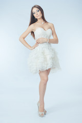 Beautiful girl in wedding dress