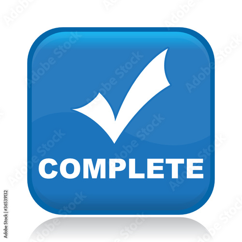 complete icon stock image