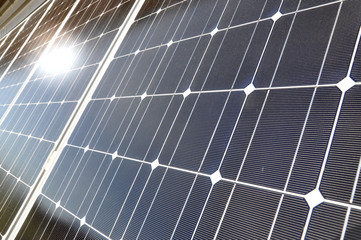 solarpannel mit sonnenfleck