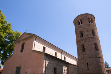 Fototapeta na wymiar Romansque Church in Ravenna Italy