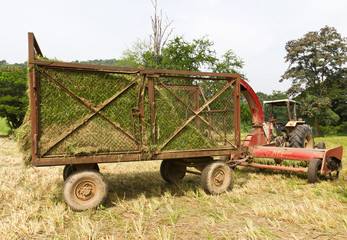 Hay wagon with tractor