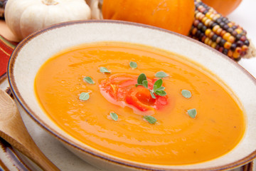 Roasted Bell Pepper Pumpkin Soup