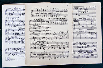Fototapeta premium This musical page of classical music