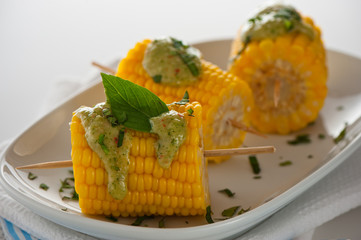 Sweet corn on a skewer