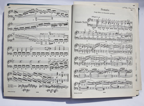 This musical page of classical music