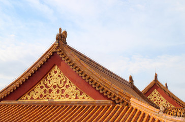 Naklejka premium Chinese temple roof