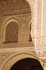 Arabic carvings in the Alhambra of Granada