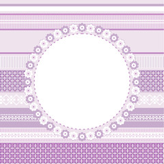 Template of decorative card, invitation or frame