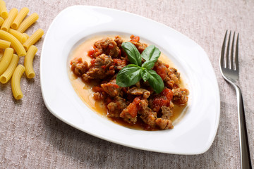 Salsiccia con pomodoro - Sausage with tomato