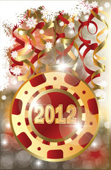 New 2012 Year poker chip