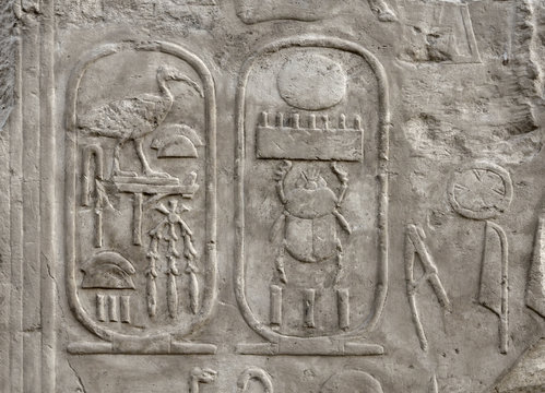 relief at Luxor Temple in Egypt