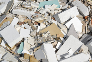 various broken flagging and stones