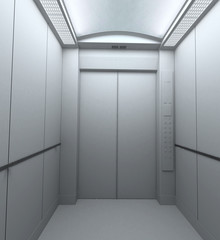 ascensore rendering 3d interno