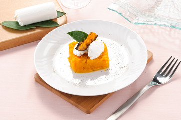 Soufflè di zucca con formaggio