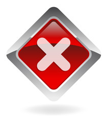 Obraz premium red vector button 