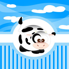 animali della fattoria, mucca