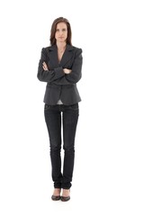 Obraz premium Pretty young woman with arms folded