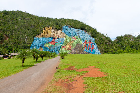 The Mural of Prehistory in the cuban Viñales valley