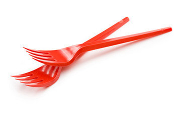 Forks isolated on white