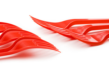 Forks isolated on white