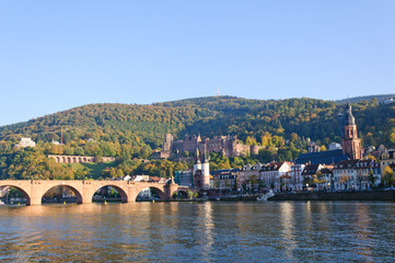 Castle and the Old Town in Heidelberg, Germany