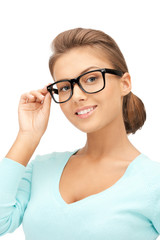 lovely woman in spectacles