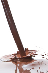 pouring chocolate