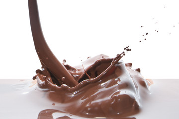 pouring chocolate