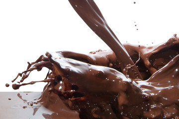 pouring chocolate
