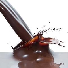 pouring chocolate