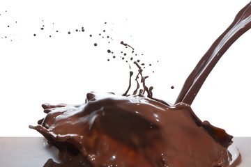 pouring chocolate