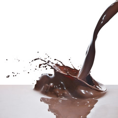 pouring chocolate