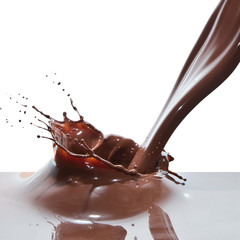 pouring chocolate