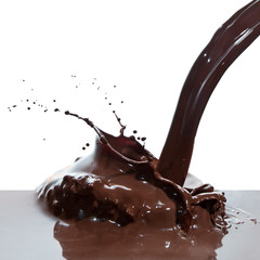 pouring chocolate