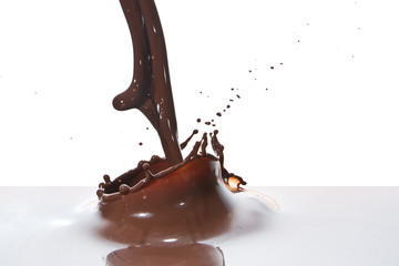 pouring chocolate