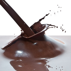 pouring chocolate