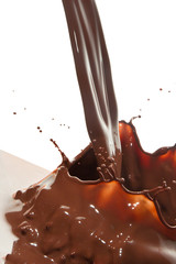 pouring chocolate