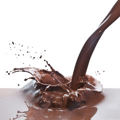 pouring chocolate