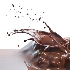 pouring chocolate