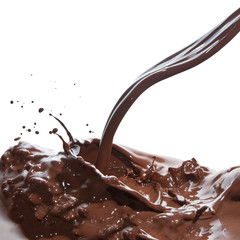 pouring chocolate
