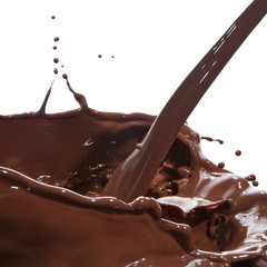 pouring chocolate