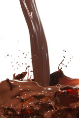pouring chocolate